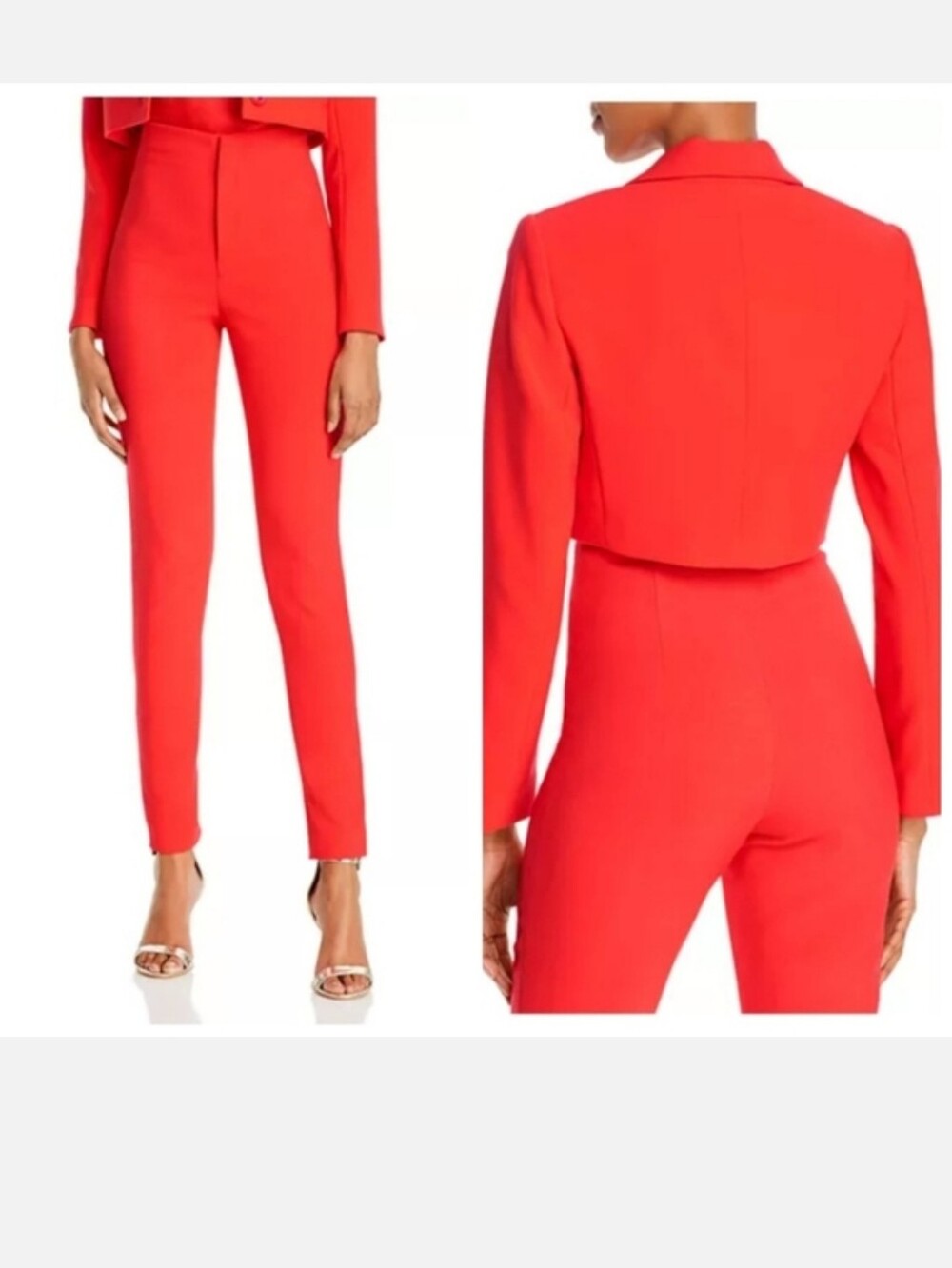 Alice + Oliva Lorinda Slim-Fit High-Waist Cropped Pant